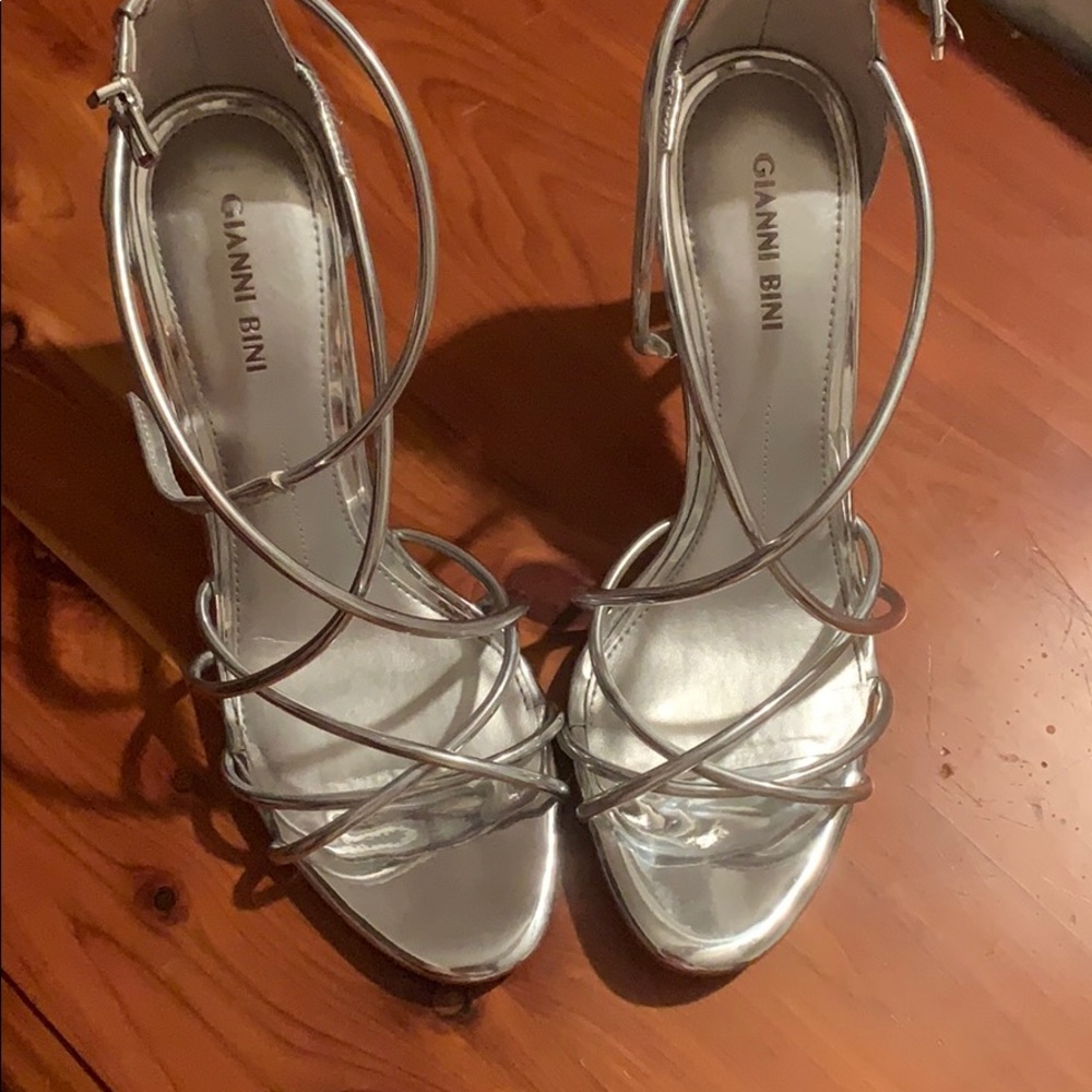 Gianni Bini silver heels.